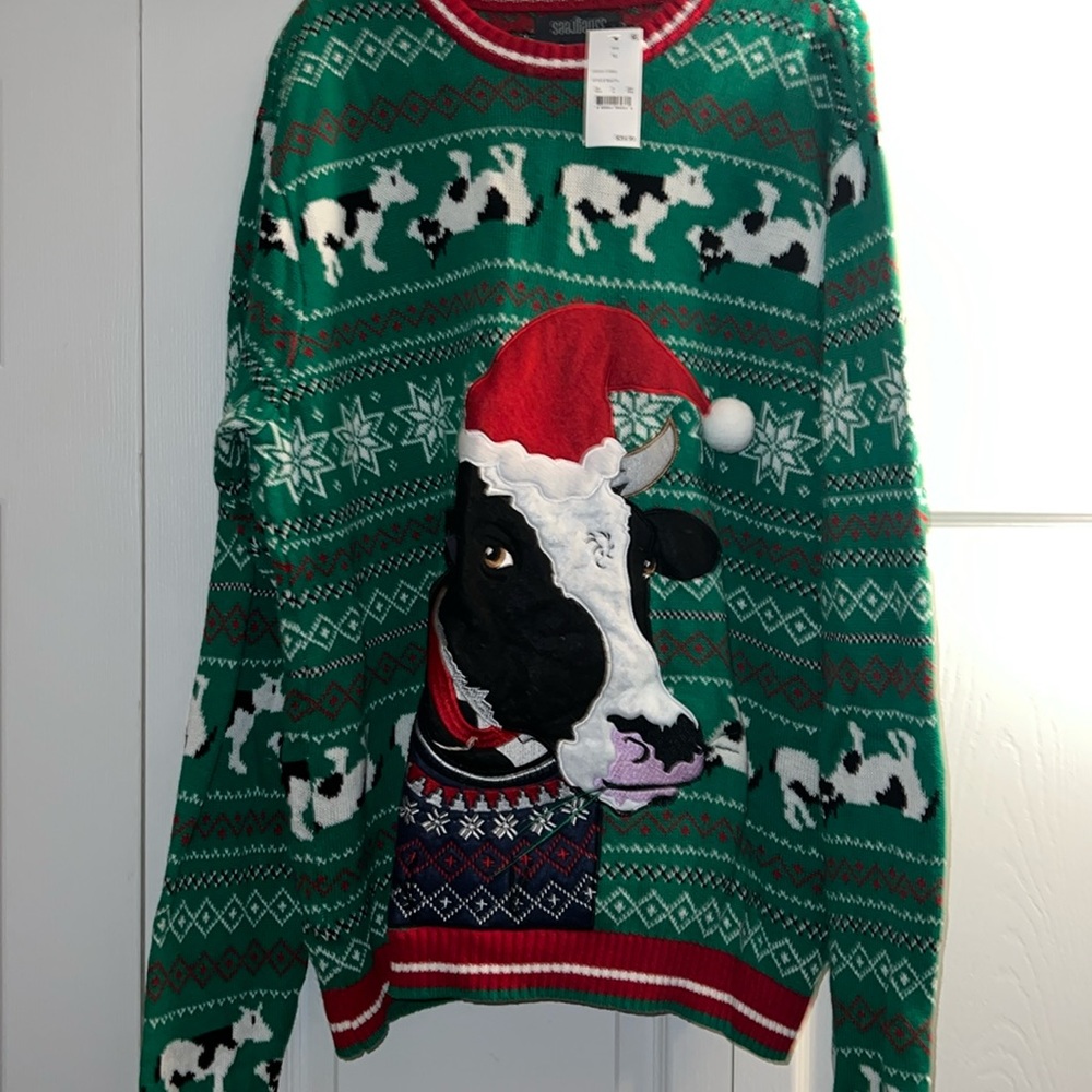 Cow Christmas sweater